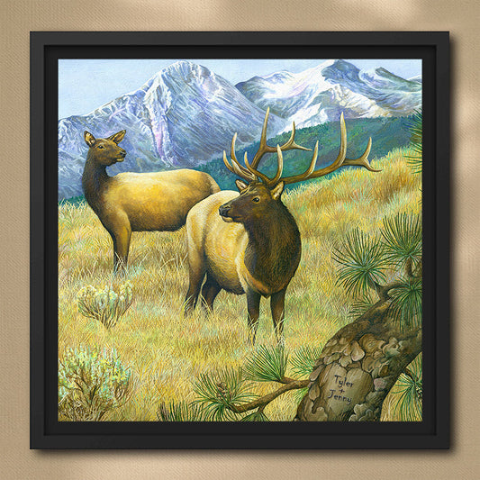 Mountainside Elk Personalized Wall Art