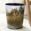 Lakeside Cabin Metal Waste Basket