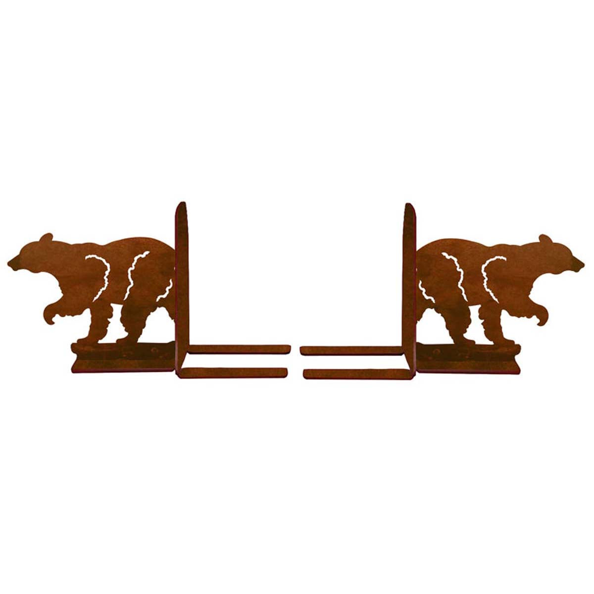 Walking Bear Metal Bookends