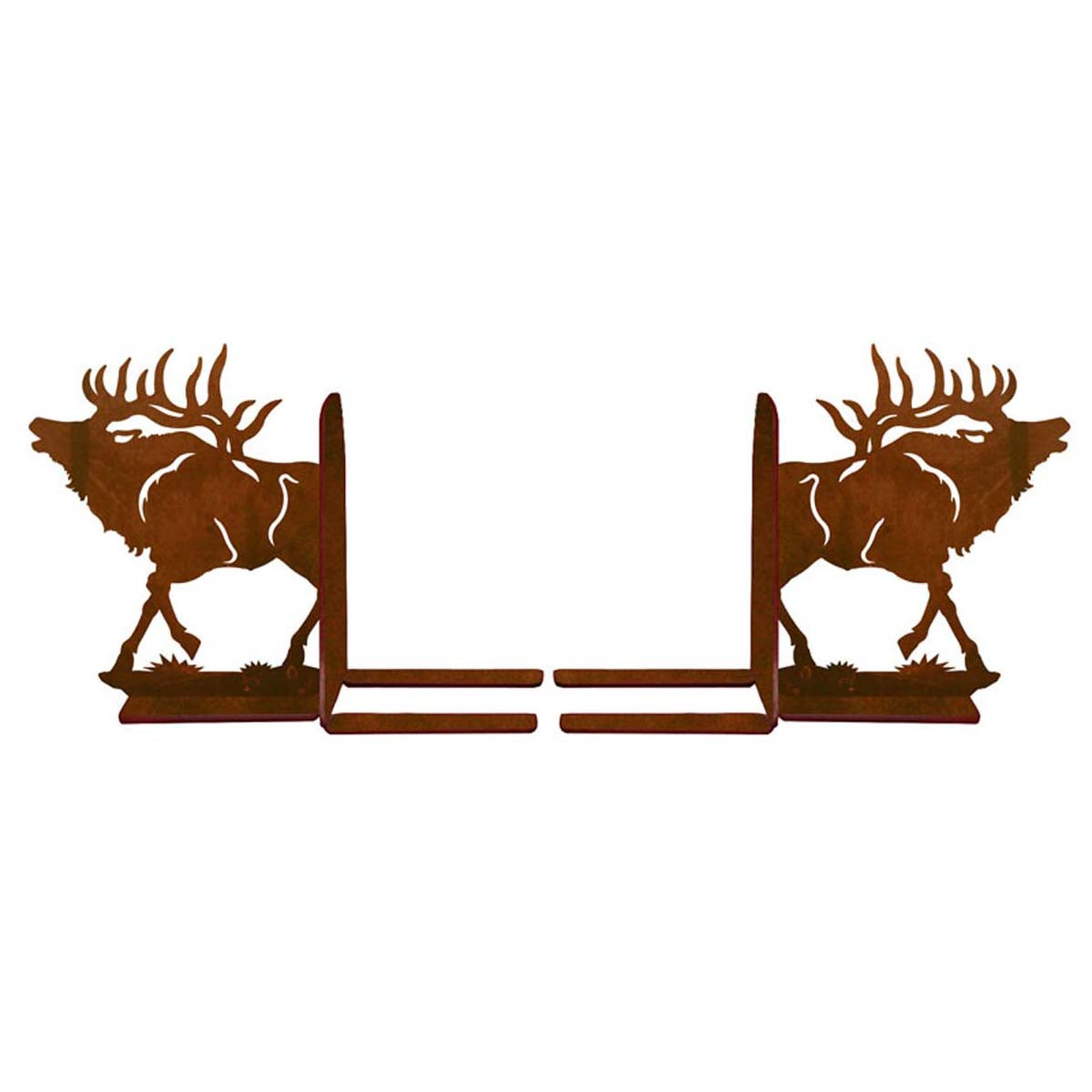 Elk Calling Metal Bookends