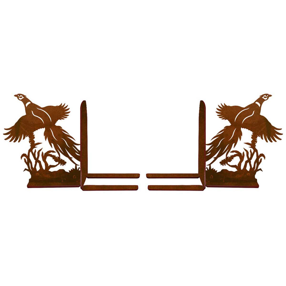 Pheasant Flight Metal Bookends