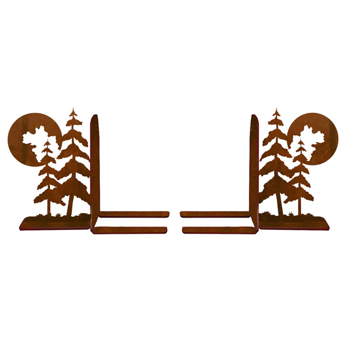 Pine Nights Metal Bookends