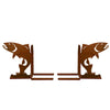 Leaping Trout Metal Bookends