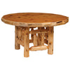 Cedar Log Standard Finish Round Dining Table
