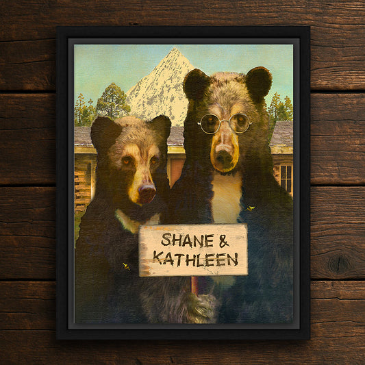 Bearly Gothic Personalized Wall Art