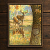 Deer Reflections Personalized Framed Canvas - Large