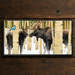 Personalized Moose Love Framed Canvas - Large