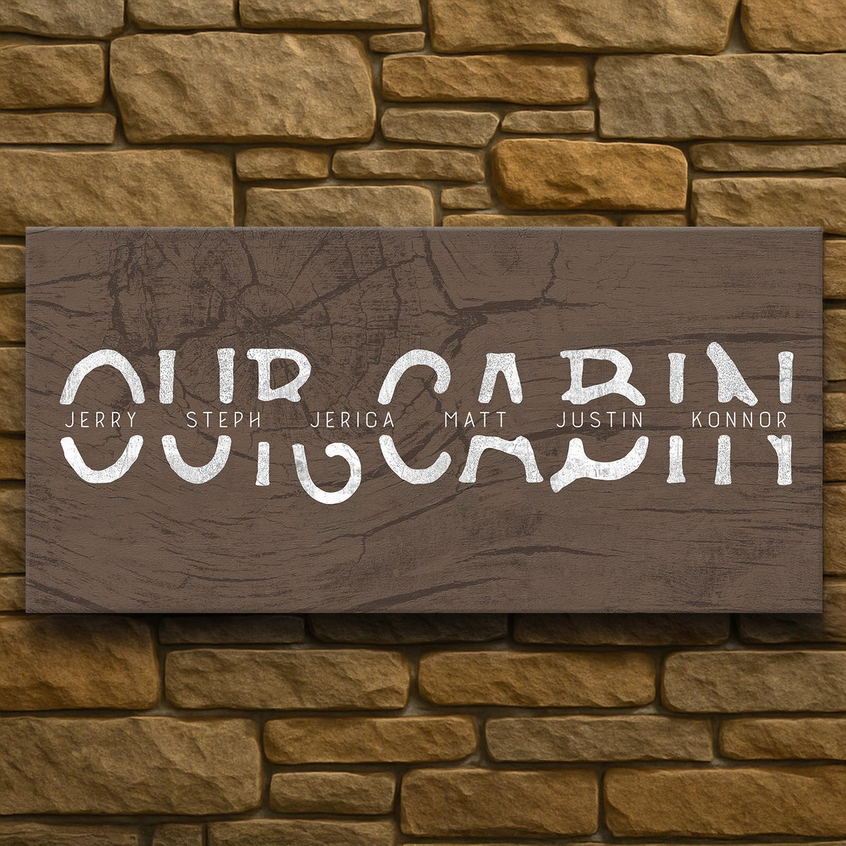 Our Cabin Personalized Stretched Canvas - Medium
