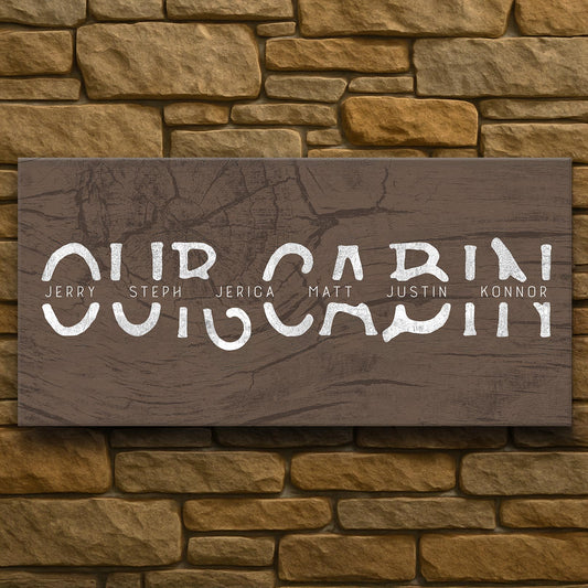 Our Cabin Personalized Wall Art