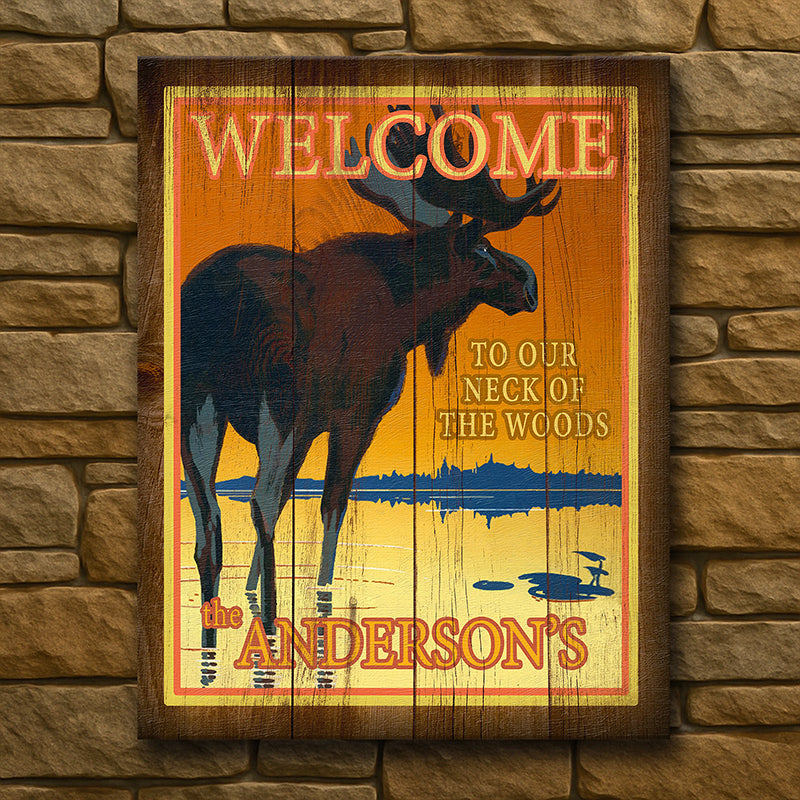 Moose Lake Personalized Wall Art