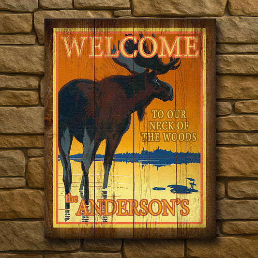 Moose Lake Personalized Wall Art