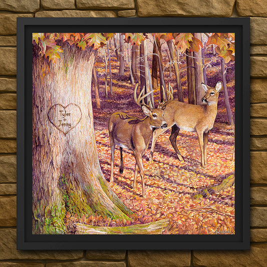 Autumn Deer Personalized Wall Art
