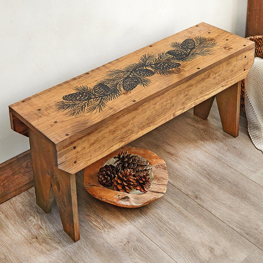 Pinecone Ridge Wood Bench