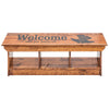 Welcome Boots Cubby Bench