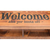 Welcome Boots Cubby Bench