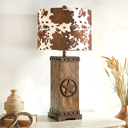Cowhide Star Table Lamp - OUT OF STOCK UNTIL 12/13/2026