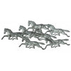 Frosted Metal Horses Wall Art