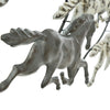 Frosted Metal Horses Wall Art