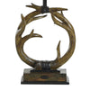 Antler Table Lamp with Custom Fabric Shade