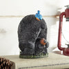Black Bear & Blue Bird Figurine