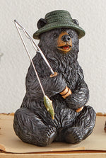 Riverbank Fishing Bear Sculpture