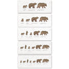 Personalized Bear Family Block Mount - 26 x 10