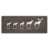 Personalized Moose Family Block Mount - 26 x 10
