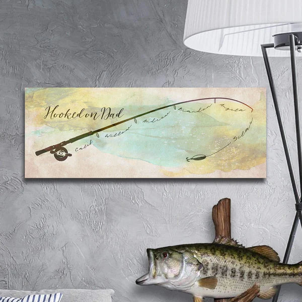 Dad's Catch Personalized Wall Art