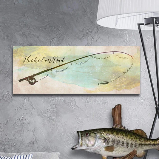 Dad's Catch Personalized Wall Art
