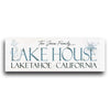 Family Lake House Personalized Wall Art
