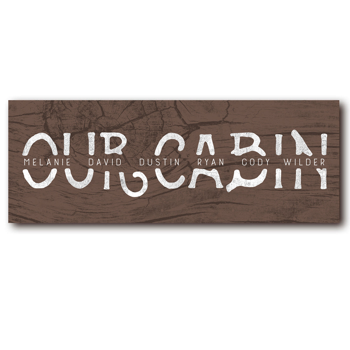 Our Cabin Personalized Block Mount - Medium