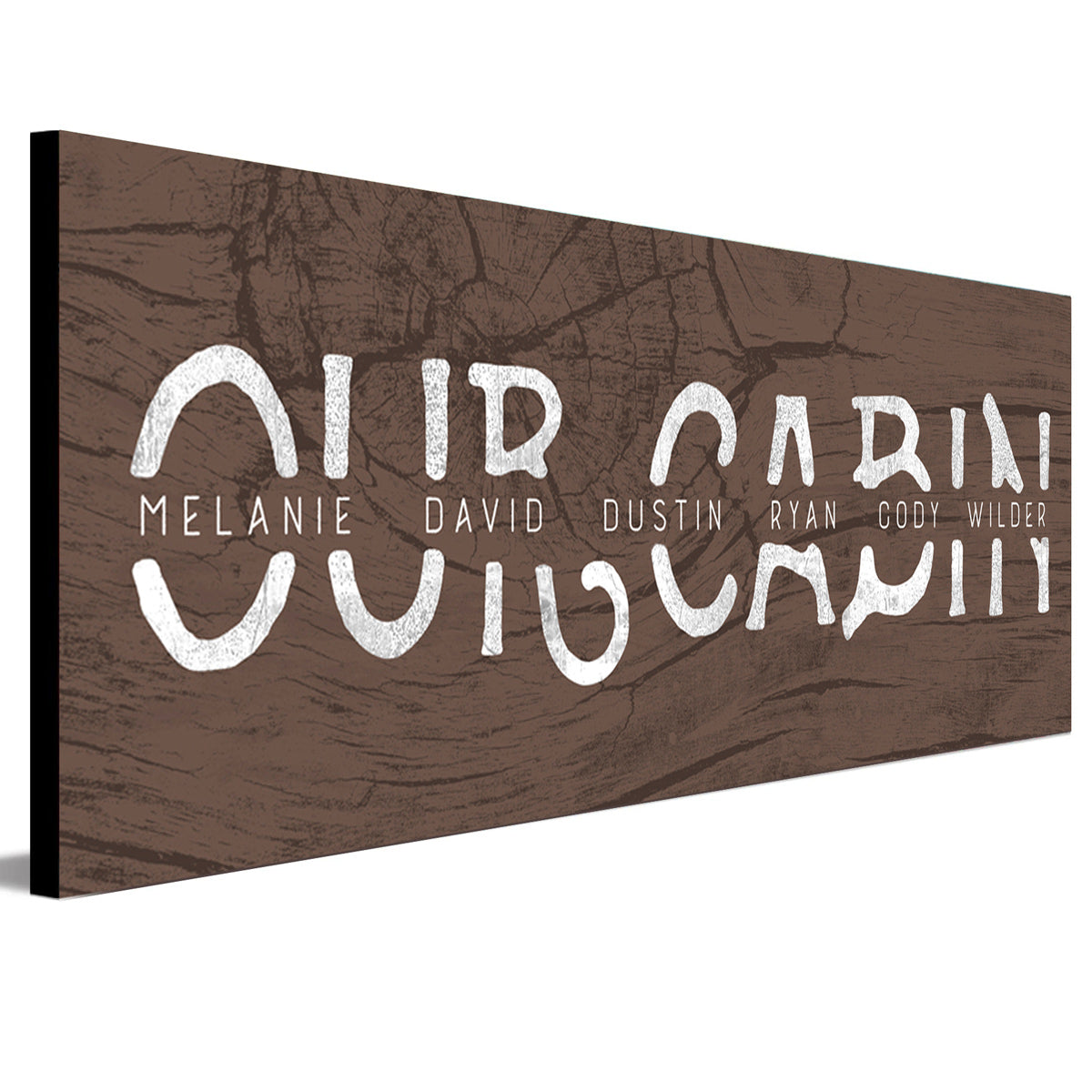 Our Cabin Personalized Block Mount - Medium