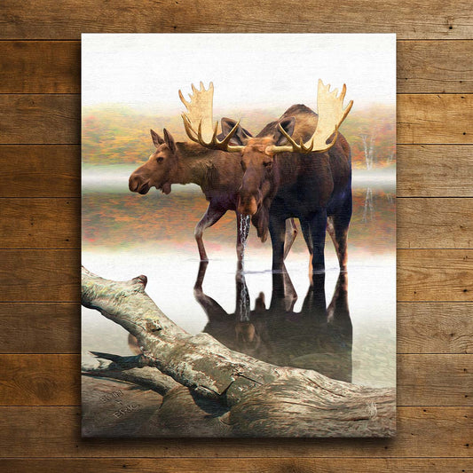 Moose Reflection Personalized Wall Art