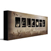 Antler Welcome Letters Personalized Wall Art
