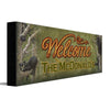 Bear Cub Welcome Personalized Stretched Canvas