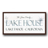 Family Lake House Personalized Wall Art