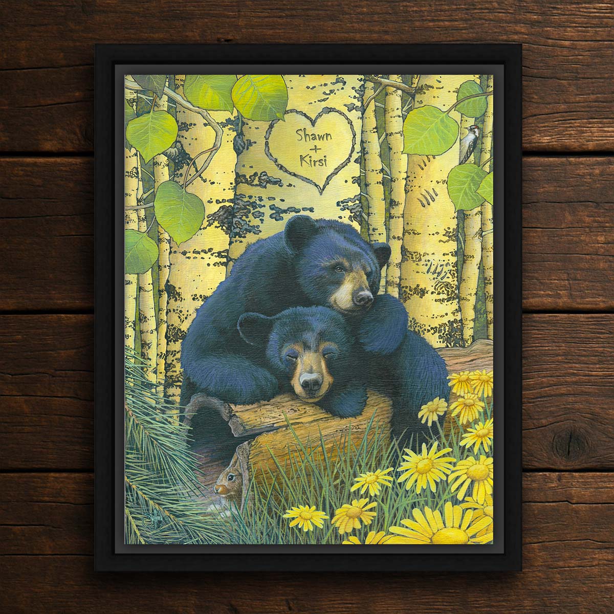 Bear Hugs Personalized Wall Art