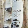 Morning Birch Grove Personalized Framed Canvas - 35 x 20