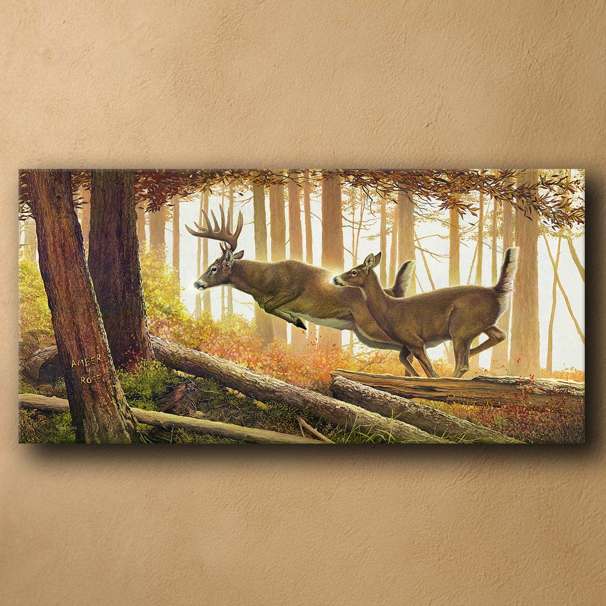 Leaping Deer Personalized Wall Art