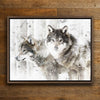 Winter Wolves Personalized Wall Art