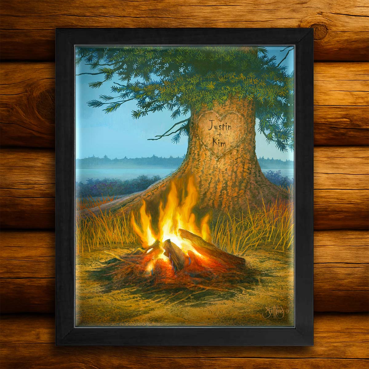 Campfire Retreat Personalized Wall Art