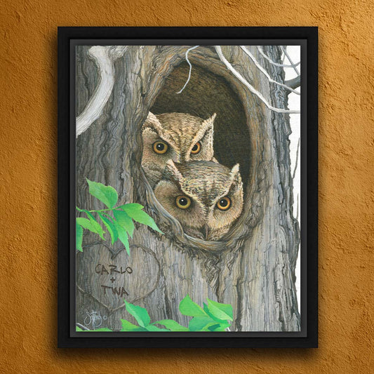 Owl Love Personalized Wall Art