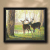 Whitetails Duo Personalized Wall Art