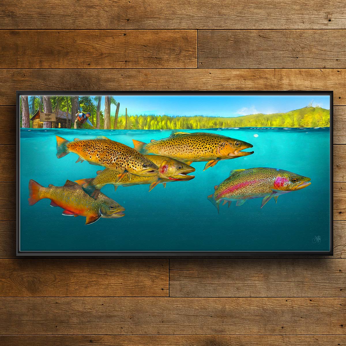 Spring Trout Personalized Wall Art