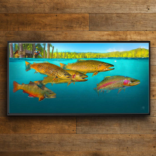 Spring Trout Personalized Wall Art