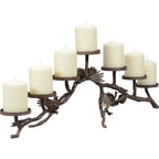 Metal Pinecone Candelabra