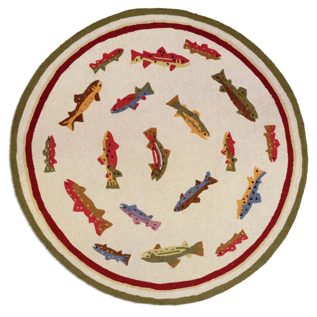 Trout School Hooked Wool Rug Collection