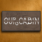 Our Cabin Personalized Framed Canvas