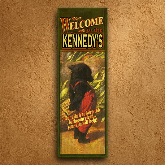 Personalized Bear Bathroom Wall Art