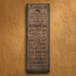 Cabin Rules Personalized Stretched Canvas - Large